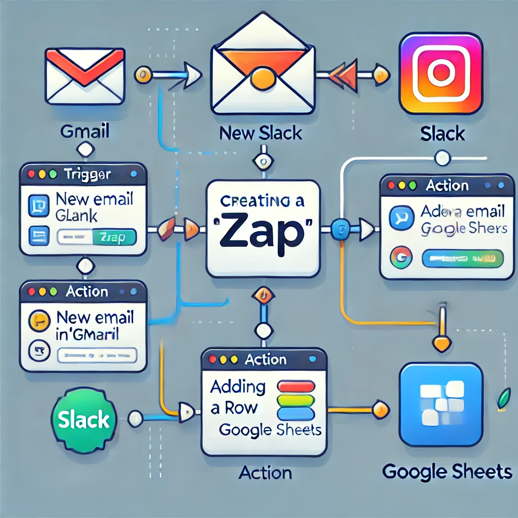 ¿Qué es Zapier? ¿Qué puedes hacer con esta herramienta? Representación visual con algunas plataformas